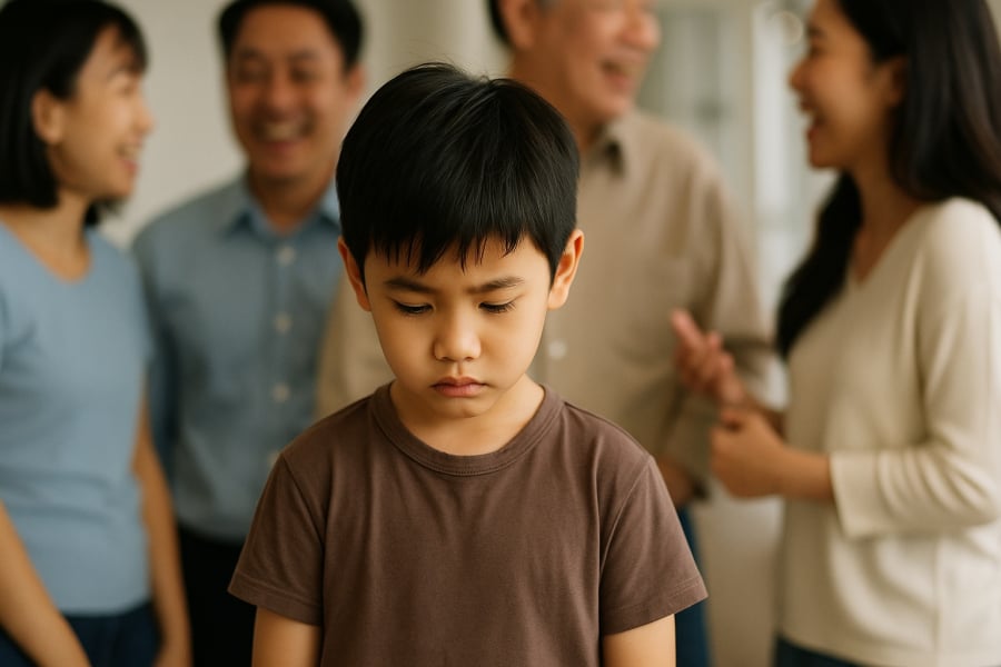 Trẻ dễ cảm thấy tổn thương và tự ti khi bị la mắng nơi đông người.