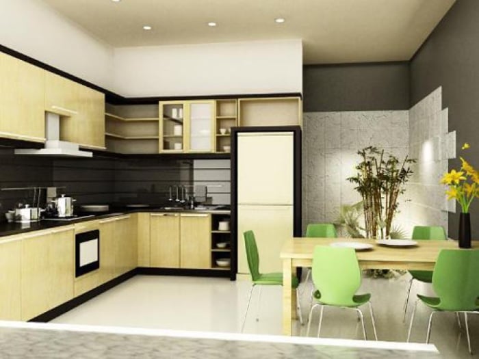 Nên bố trí bếp có chỗ dựa chắc chắn