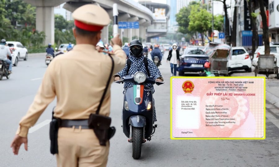 Người đi xe máy phải đổi Bằng lái xe, dùng mẫu cũ bị phạt đến 6 triệu, đúng không?