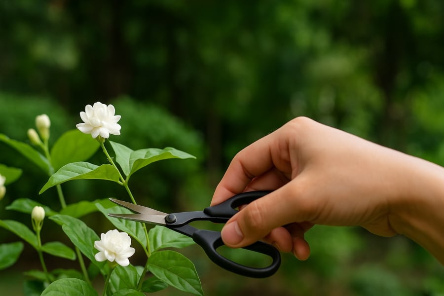 Cắt tỉa thường xuyên và bón phân đúng cách giúp cây khỏe mạnh, kích hoa nở dày đặc.