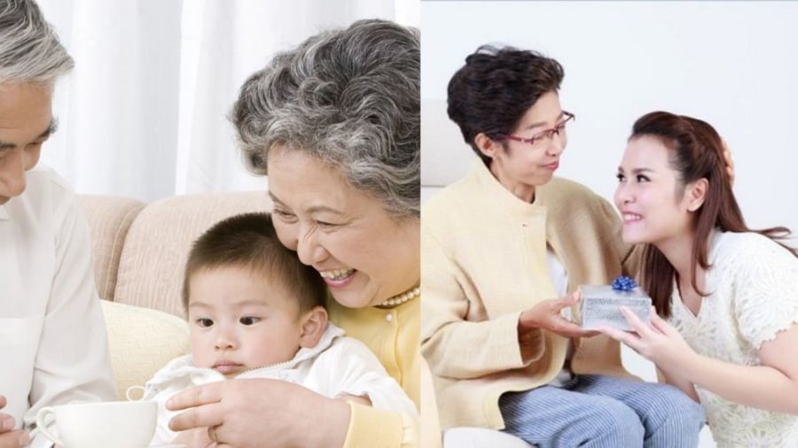 Việc ông bà giúp trông cháu sẽ tạo cảm giác biết ơn từ con dâu nhiều hơn