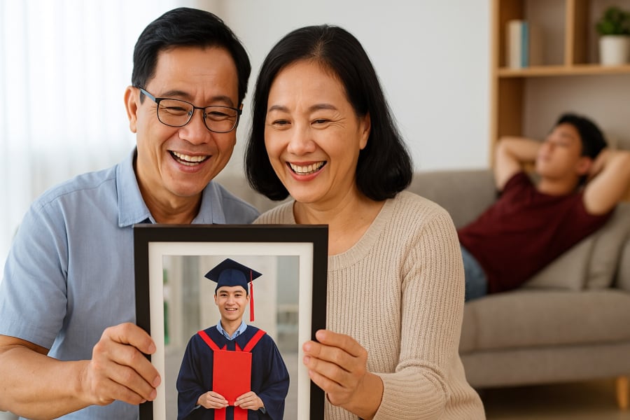 Cha mẹ tự hào khoe con học tiếp mà không hay biết con đang âm thầm 'ăn bám'.