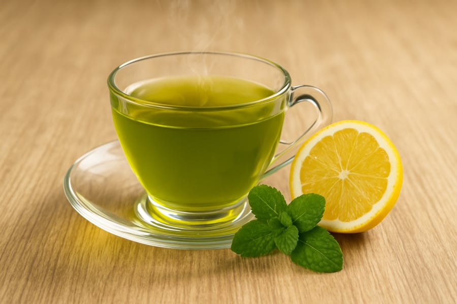 Ly trà chanh ấm mỗi ngày giúp thanh lọc cơ thể và làm sáng da tự nhiên.