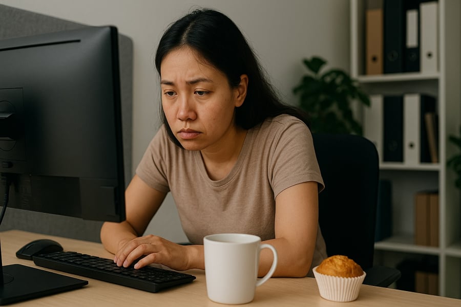 Ngồi lâu không vận động, kết hợp chế độ ăn thiếu khoa học khiến não nhanh lão hóa.