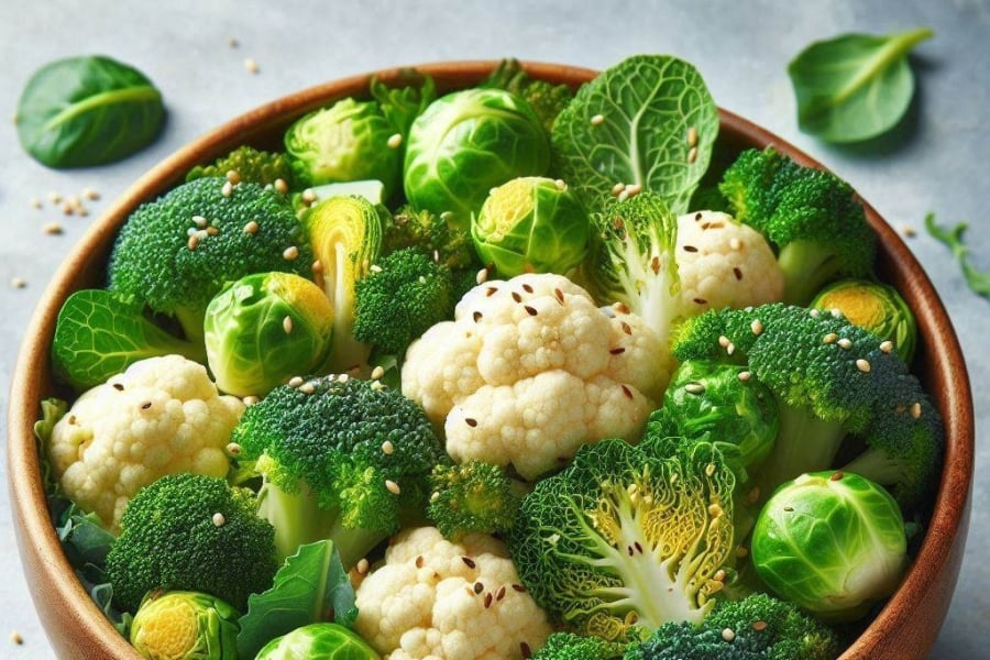Vào sáng sớm, các loại rau xanh họ cải không chỉ là món ăn giàu dinh dưỡng, giúp giải nhiệt mà còn không tốn nhiều công sức nấu nướng.