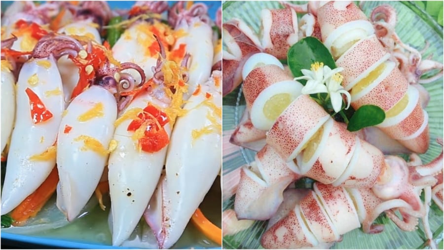 Cách hấp mực tươi ngon