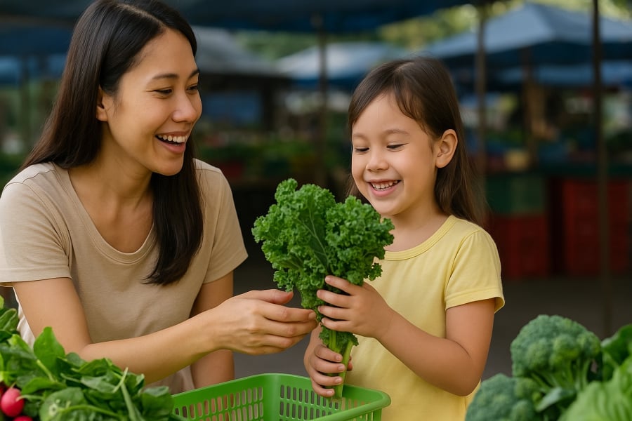 Chọn rau giàu canxi mỗi ngày là cách đơn giản giúp bé cao lớn khỏe mạnh mà mẹ nào cũng có thể làm được.