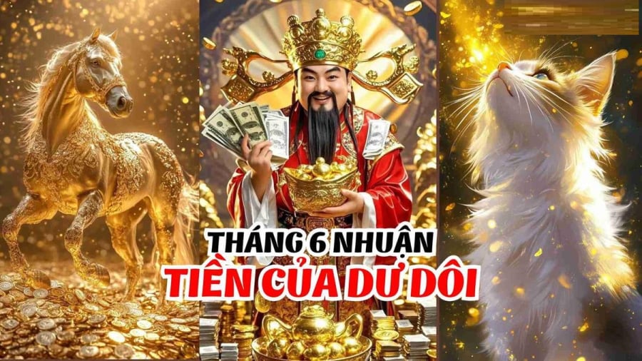 Hiếm gặp: 3 tuổi Khai Vận hết tháng 6 Nhuận kiếm Tiền siêu dễ