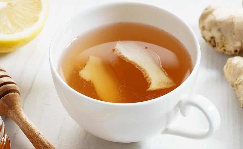 Trà gừng nóng