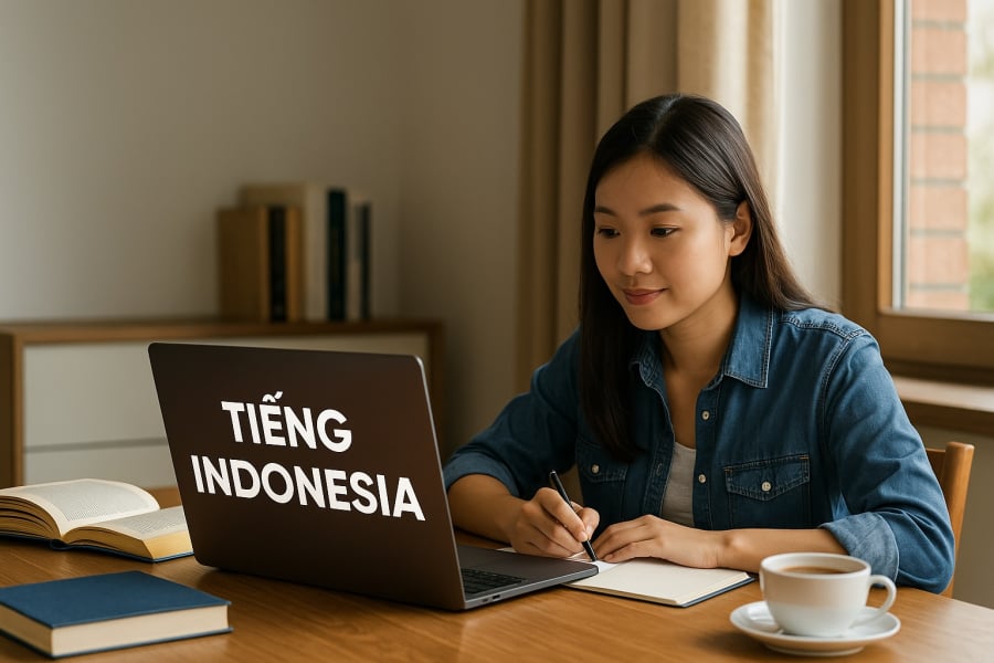 Học tiếng Indonesia tại nhà dễ dàng với tài liệu online và thời gian linh hoạt