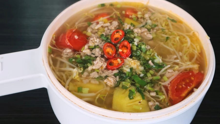 Canh chua thịt băm ngon
