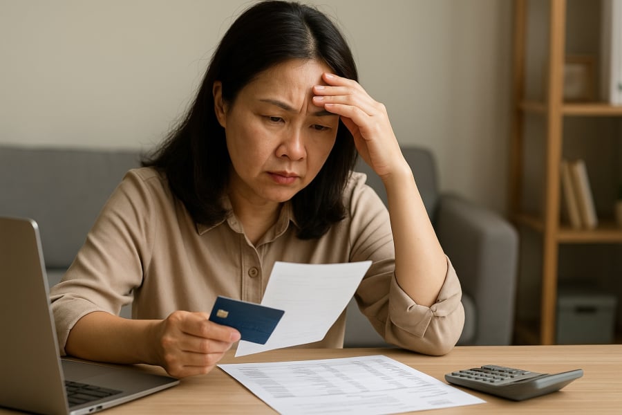 Tuổi 45 thường đối diện áp lực tài chính vì thói quen chi tiêu không kiểm soát.