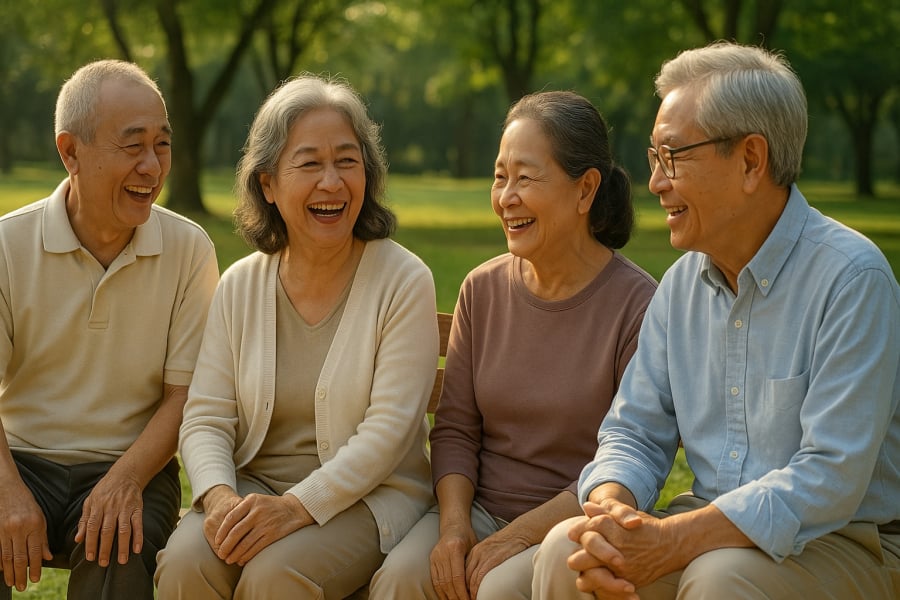 Gắn bó với những người tích cực giúp tuổi già nhẹ lòng, sống vui sống khỏe mỗi ngày.