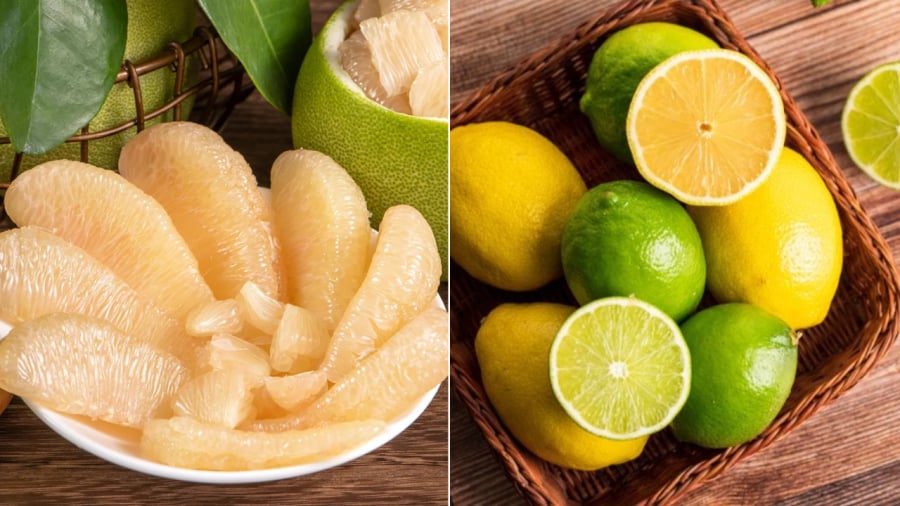 Bưởi và chanh đều là những loại trái cây ít đường, giàu vitamin C, có lợi cho việc giữ gìn vóc dáng, nuôi dưỡng làn da.