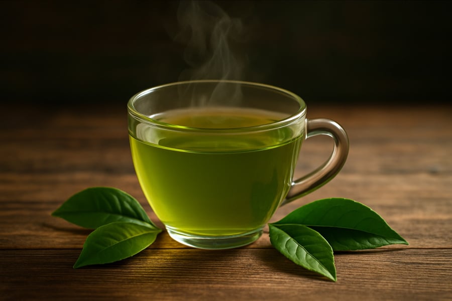 Trà xanh chứa EGCG – chất chống oxy hóa có thể hỗ trợ não bộ “tự dọn rác” khi về già.