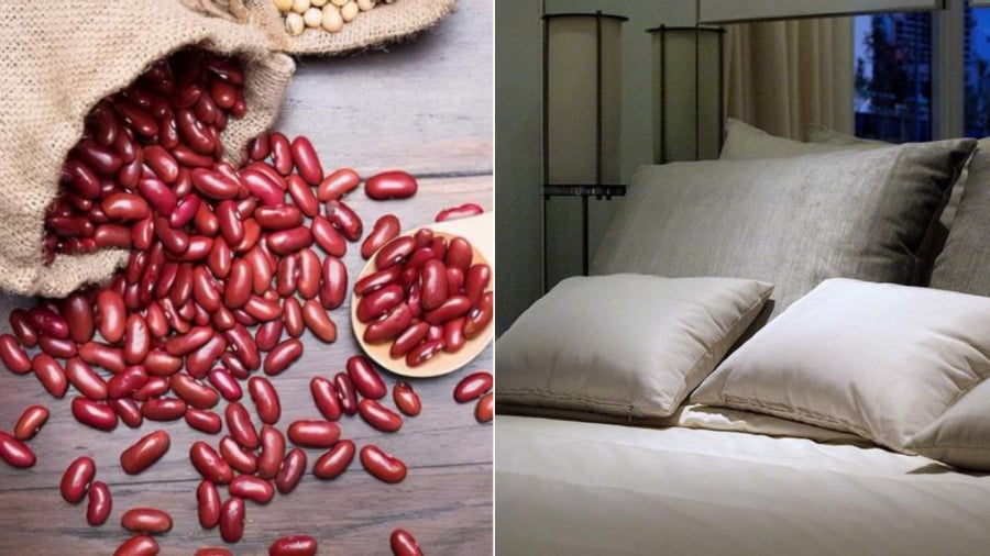 Đặt đậu đỏ dưới gối được cho là có thể xua đuổi xui xẻo, thu hút may mắn và tài lộc.
