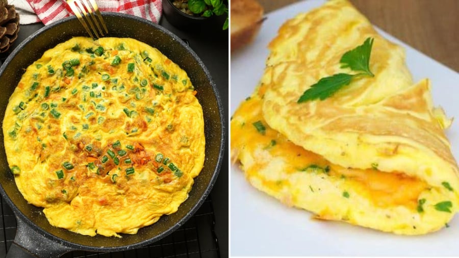 Bạn cần chờ cho dầu nóng mới đổ trứng vào chảo để rán.