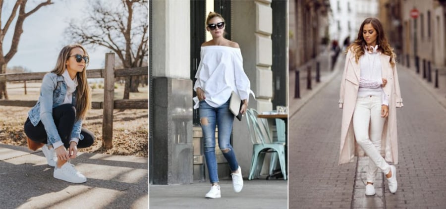 Chúng dễ dàng phối với bất kỳ outfit nào, từ quần jeans, chân váy cho đến váy liền.