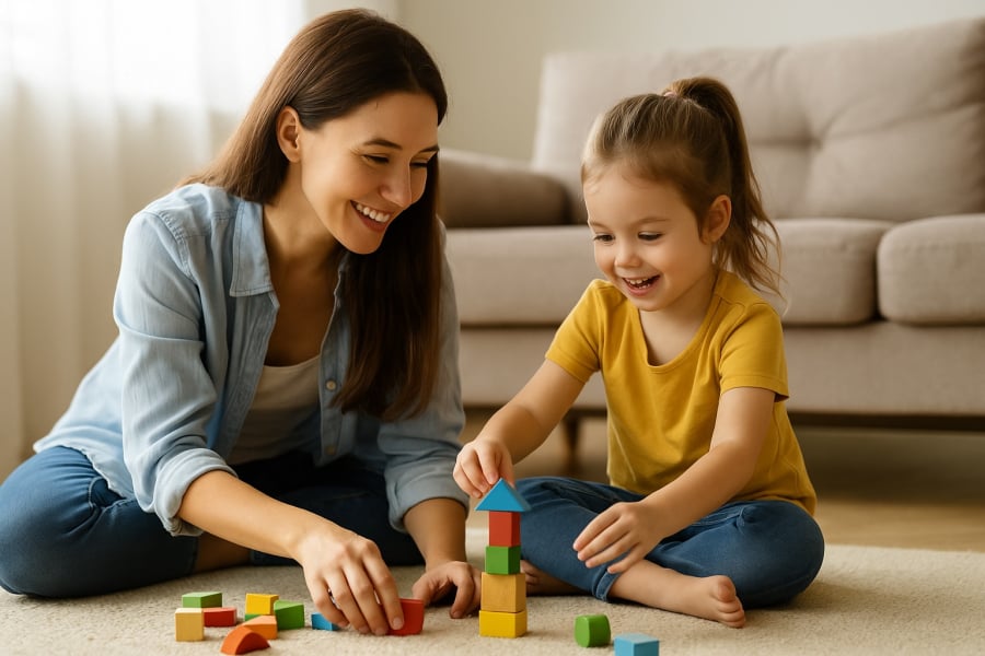 Trẻ nhỏ học tốt nhất khi được trò chuyện và tương tác qua lại cùng cha mẹ mỗi ngày.