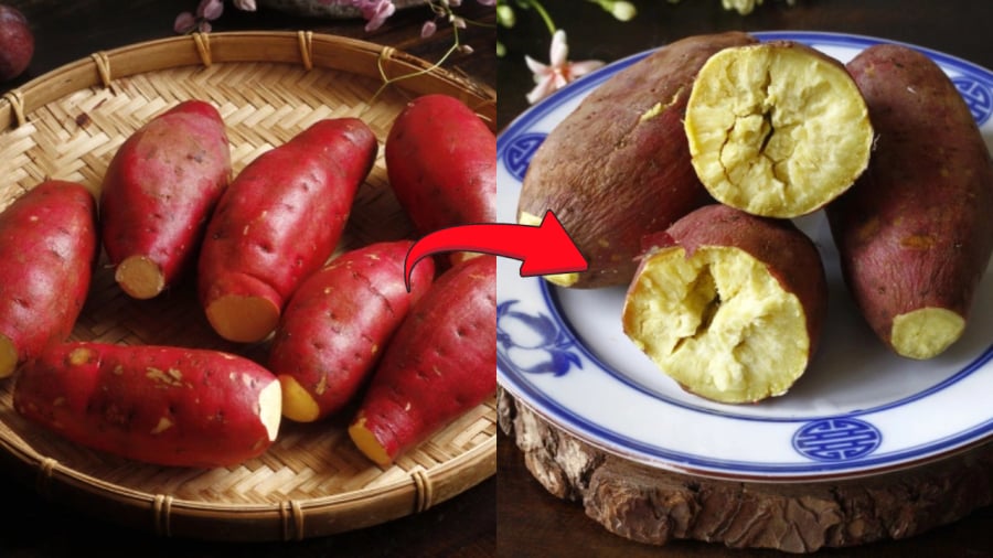 Bạn có thể luộc khoai không cần dùng nước mà vẫn đảm bảo củ khoai chín đều.