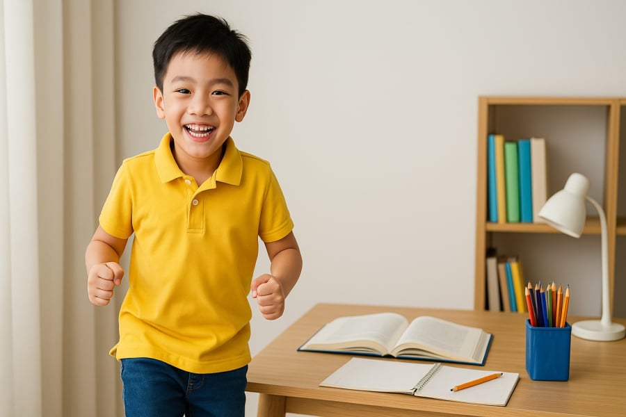 Vận động ngắn trước giờ học giúp trẻ tăng khả năng tập trung và ghi nhớ.