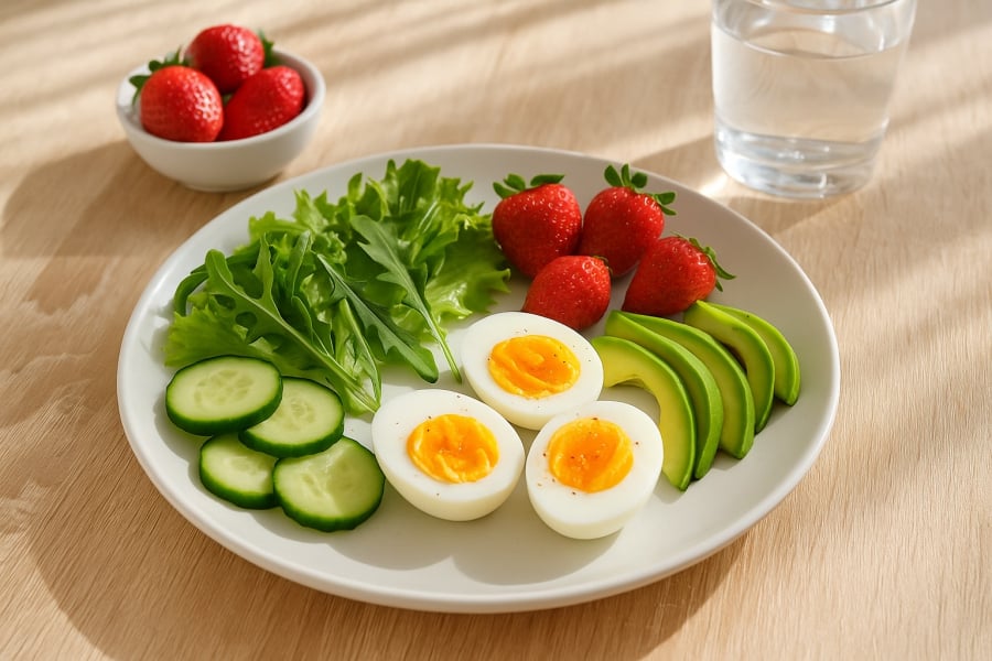 Trứng luộc – lựa chọn sáng suốt cho bữa sáng giảm cân lành mạnh.
