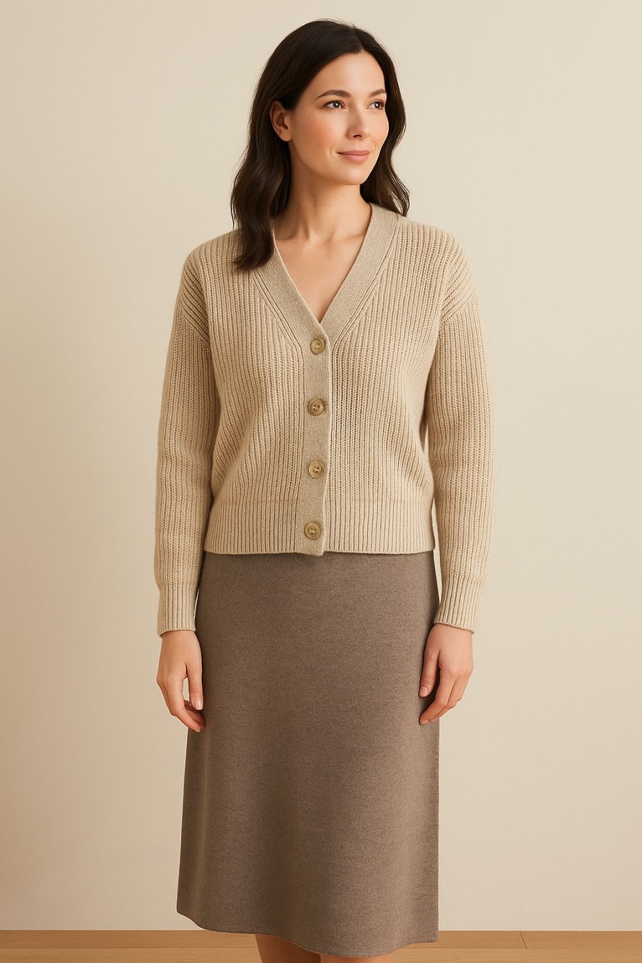 Cardigan len dịu dàng, dễ phối đồ cho nàng 30+ trong những ngày đầu thu se lạnh.