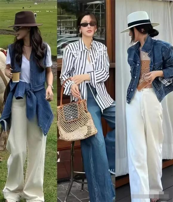 Với phụ nữ ngoài 40, denim không chỉ mang lại sự trẻ trung mà còn tạo cảm giác khỏe khoắn, tràn đầy sức sống.