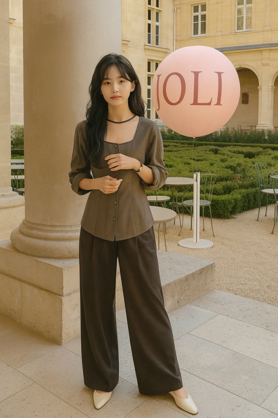 Nữ tính cùng blouse tối màu
