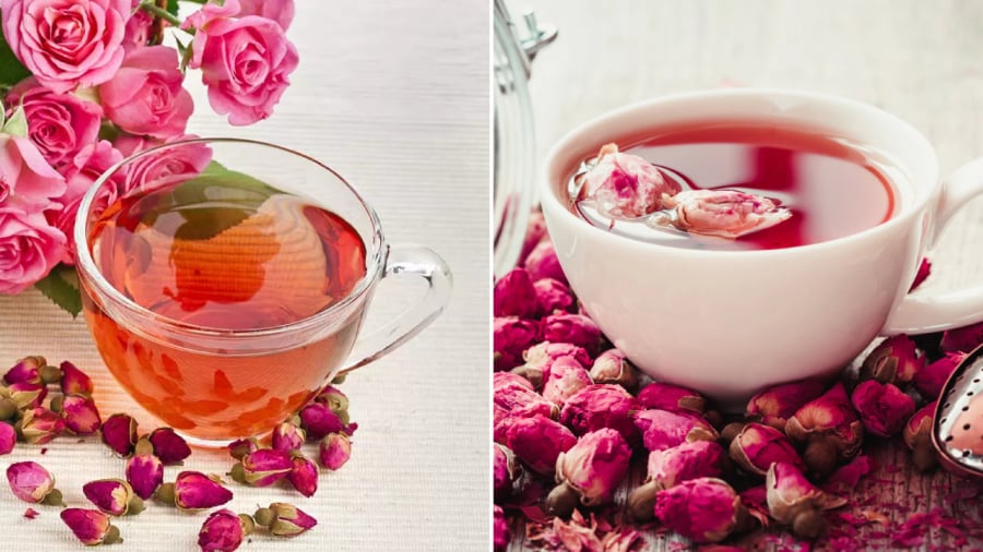 Trà hoa hồng có mùi thơm dễ chịu, mang lại nhiều lợi ích cho gan thận.