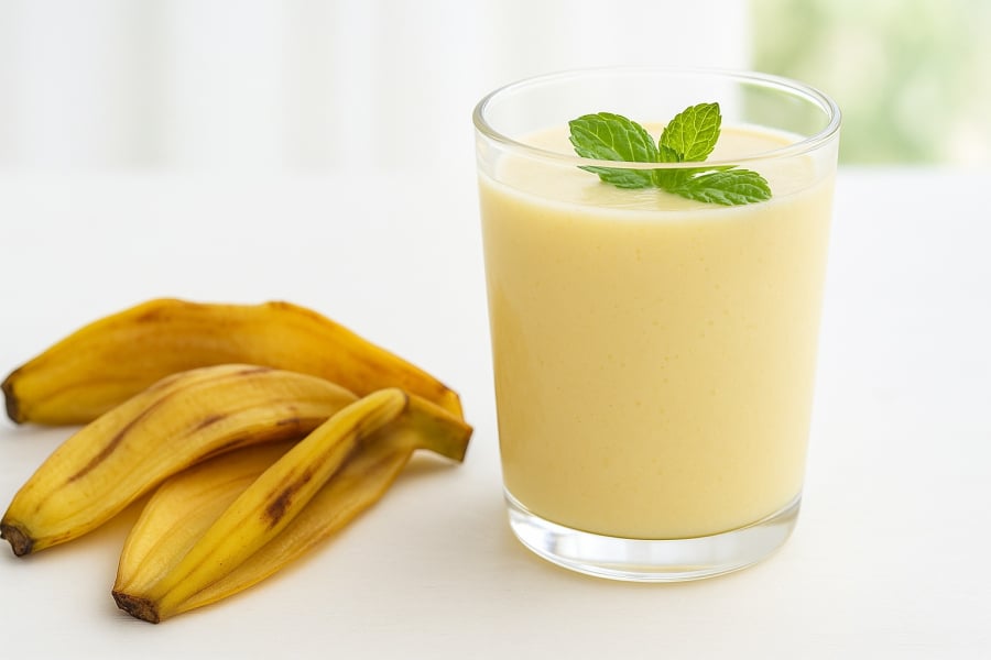 Vỏ chuối có thể được luộc chín rồi xay nhuyễn, thêm vào sinh tố giúp tăng cường chất xơ và chất chống oxy hóa cho cơ thể.
