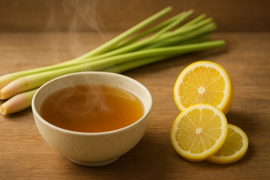 Nước gội đầu từ sả và chanh – đơn giản nhưng mang lại cảm giác sạch thơm dài lâu.
