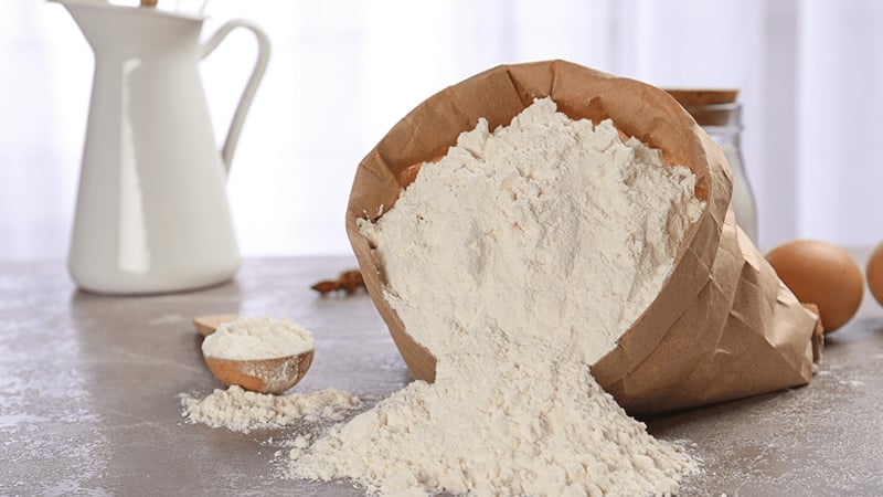 Bột mì được làm từ màng ngũ cốc sấy khô, nên không dễ bị hỏng do hàm lượng ẩm thấp.