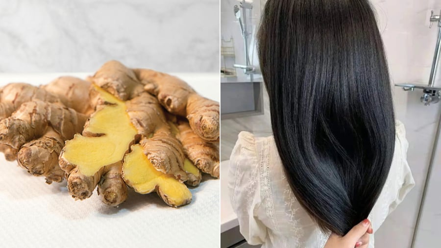 Bạn có thể sử dụng nước ép gừng để thoa lên da đầu, giúp giảm rụng tóc, kích thích mọc tóc.