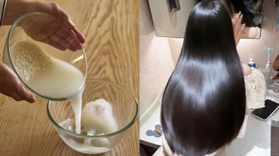 Nước vo gạo mang lại nhiều lợi ích tuyệt vời cho mái tóc.