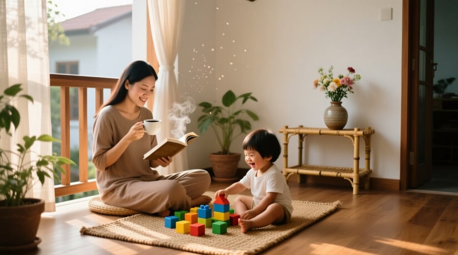Mẹ dành thời gian cho bản thân – cách “xài hoang” thông minh giúp nuôi dưỡng cả tâm hồn mẹ và sự phát triển của con.