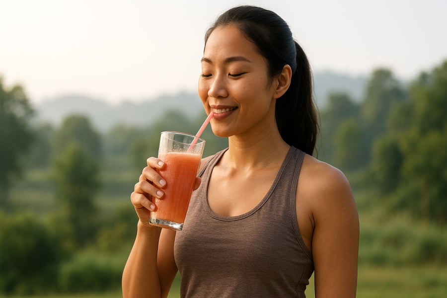 Kết hợp trái cây tươi với lối sống lành mạnh giúp quá trình giảm cân diễn ra tự nhiên và bền vững.