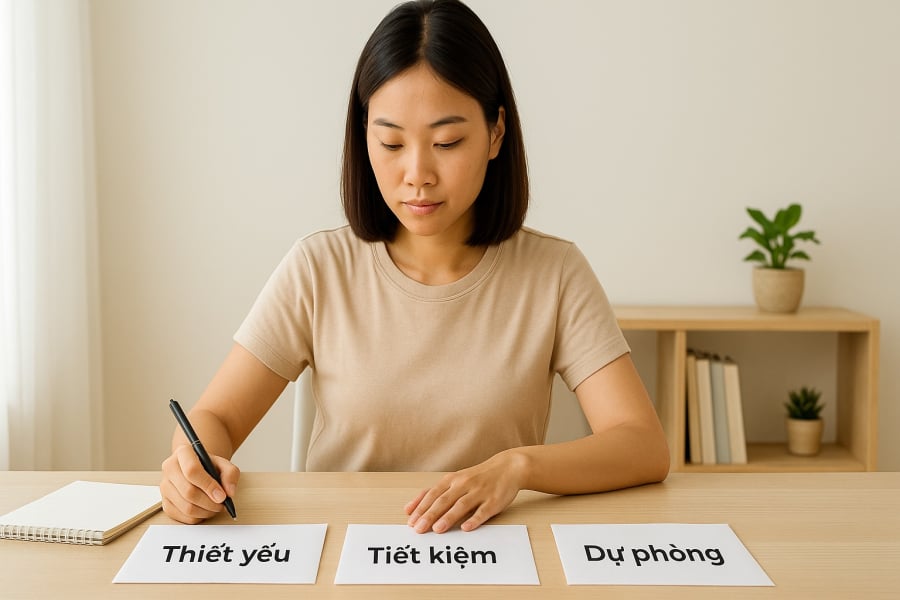 Chia nhỏ thu nhập thành các khoản rõ ràng giúp kiểm soát tài chính dễ dàng hơn.
