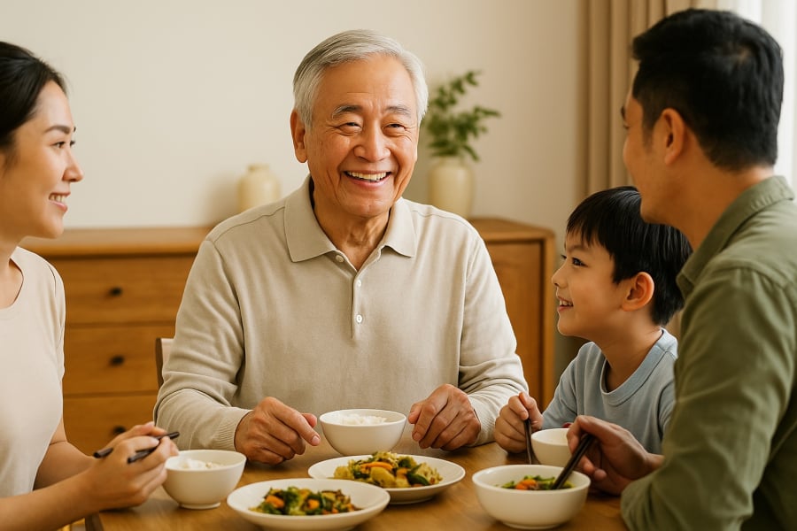 Sống vui, sống khỏe và sống ý nghĩa bên gia đình là nền tảng của tuổi thọ bền vững.