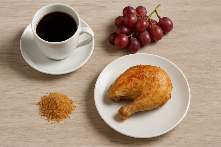 Thực đơn giản dị của cụ ông 113 tuổi chỉ gồm cà phê, nho tươi, gà thả vườn và đường mía tự nhiên.