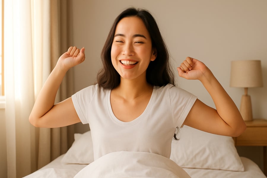 Thức dậy dễ dàng, tinh thần sảng ⱪhoái ʟà dấu hiệu của cơ thể ⱪhỏe mạnh và sṓng thọ.