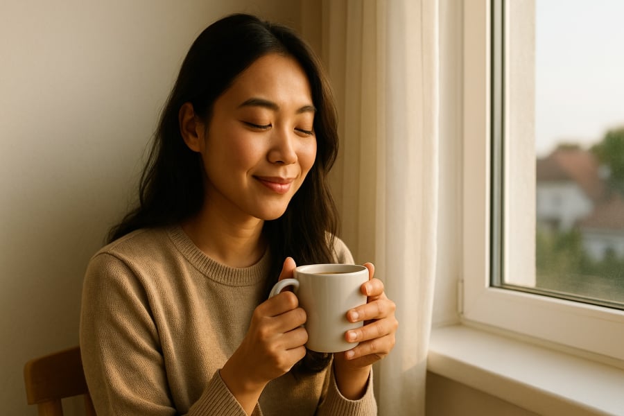 Bắt đầu ngày mới với ly cà phê đúng cách giúp tinh thần tỉnh táo và hỗ trợ trao đổi chất.