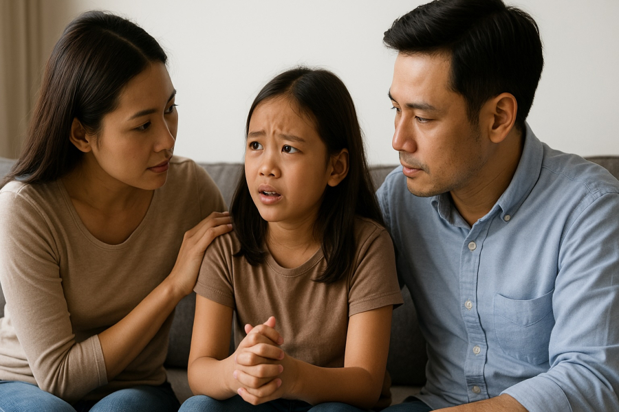 Trò chuyện hằng ngày là cách cha mẹ giúp con vượt qua cảm giác bị bỏ rơi trong thầm lặng.