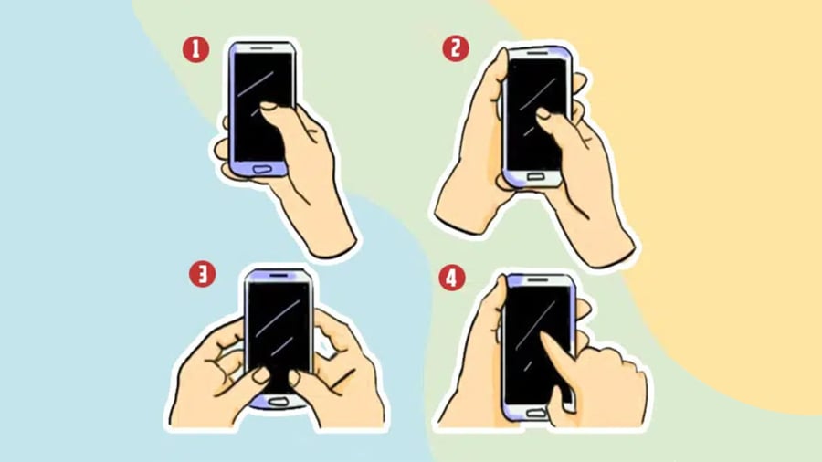 Cách cầm điện thoại nói lên tính cách khác biệt gì ở bạn?