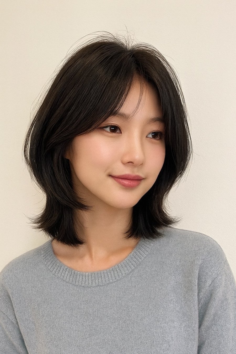 Mái tóc ngắn tỉa layer giúp tôn dáng gương mặt, mang đến thần thái năng động nhưng không kém phần nữ tính.