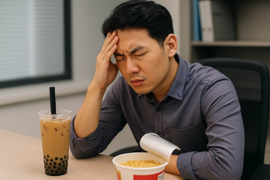 Những món ăn quen thuộc như trà sữa, mì cay có thể âm thầm làm tăng nguy cơ đột quỵ ở người trẻ.