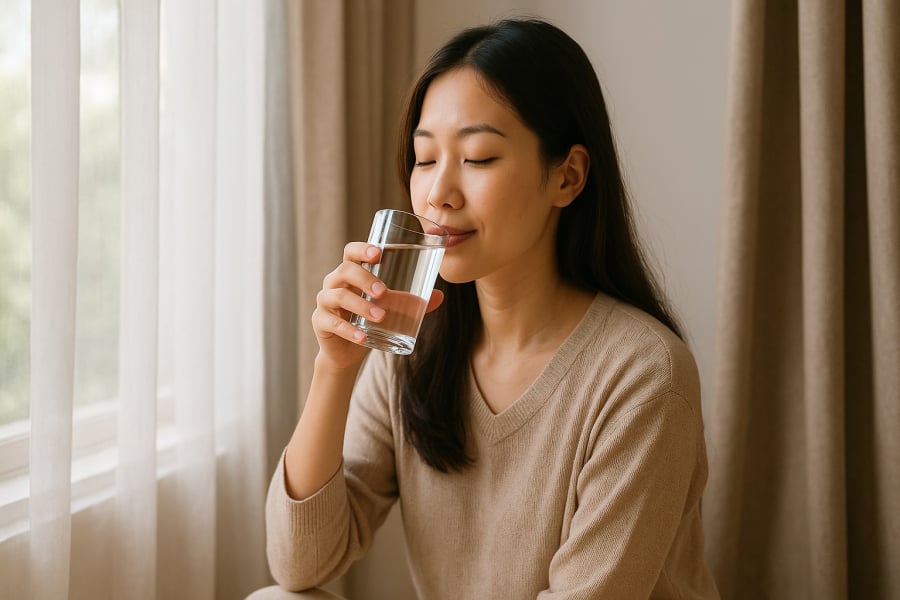 Bắt đầu ngày mới với một ly nước giúp thận lọc sạch độc tố tích tụ qua đêm.