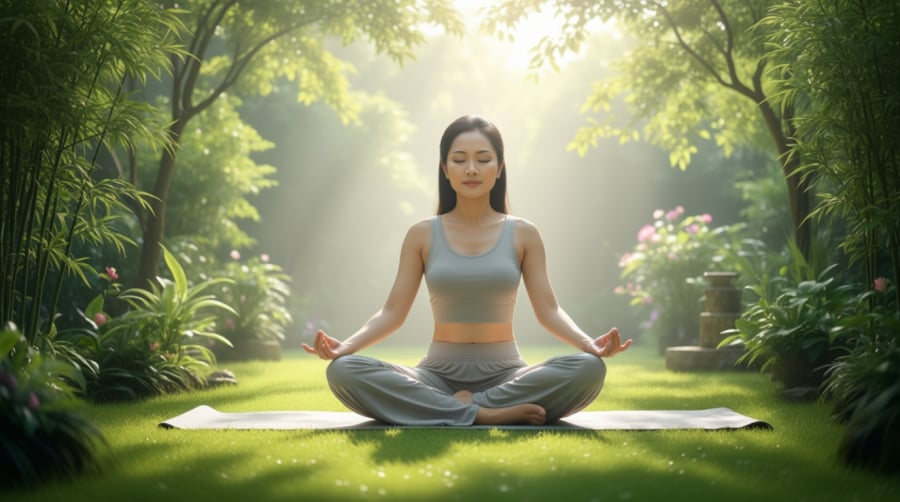 Vận động nhẹ mỗi sáng giúp máu huyết lưu thông, tăng cường sức khỏe tim mạch.