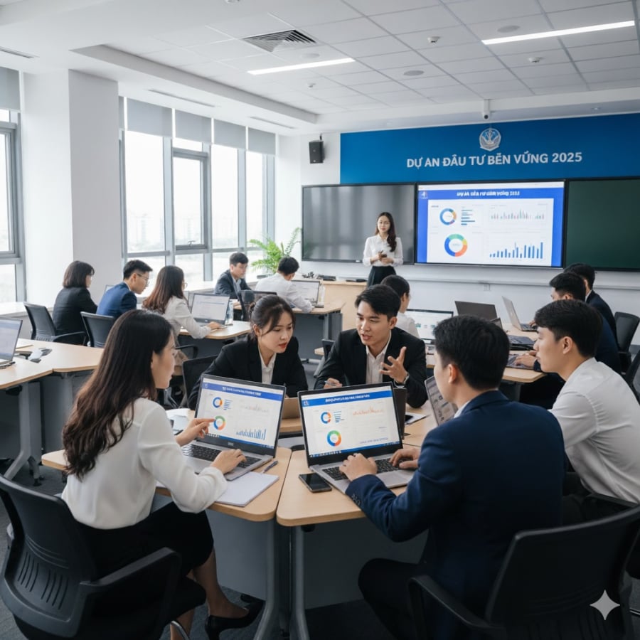 Sinh viên ngành Kinh tế đầu tư được trang bị kiến thức thực tiễn và kỹ năng phân tích thị trường.