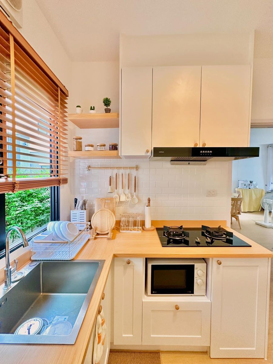 Bếp gọn gàng hài hòa phong thủy giúp giữ tài lộc